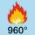 niepodtrzymujący palenia: 960°C