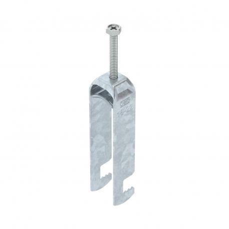 Obejma kabłąkowa 2056 ze stopką typu F, potrójna, metalowa wanienka dociskowa, FT 16 | 22 | 3