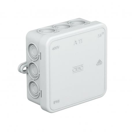 Puszka odgałęźna A 11 75x75x35 | 12 | IP 55 | jasnoszary; RAL 7035
