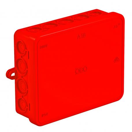 Puszka odgałęźna A 18 115x90x35 | 18 | IP 55 | czerwony