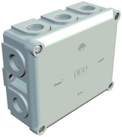 Puszka odgałęźna B 11 M, z gwintem 125x100x44 | 10 | IP 54 | jasnoszary; RAL 7035