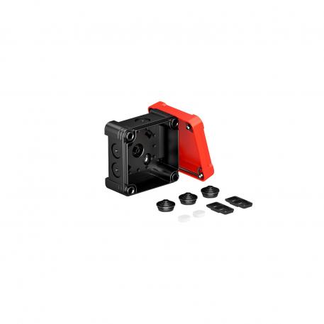 Puszka odgałęźna X 01 85x85x45 | 7 | IP 67 | czarny / czerwony