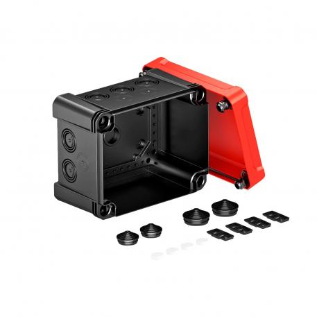 Puszka odgałęźna X 10 177x137x110 | 10 | IP 67 | czarny / czerwony