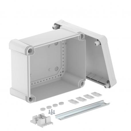 Puszka odgałęźna X 16 z szyną kołpakową 227x177x110 |  | IP 67 | jasnoszary; RAL 7035