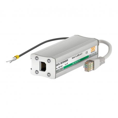 Ochrona dokładna 8-F do sieci Ethernet (klasa D/CAT 5) 8 | Ochrona dokładna, 8 przewodów + ekran |  | 6 | RJ45 8(8)