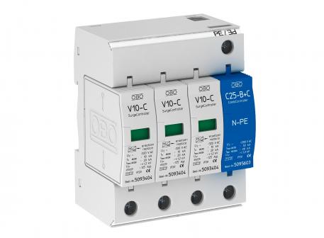 Ogranicznik przepięć V10, 3-polowy + NPE, 320 V