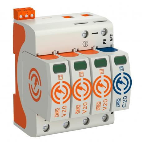 Ogranicznik przepięć V20, 3-polowy+NPE z FS, 320 V