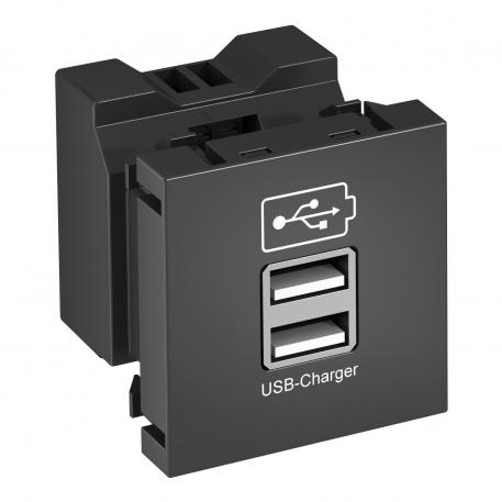 Ładowarka USB grafitowy; RAL 7021