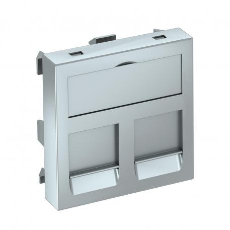 Ramka teleinformatyczna, 1 moduł, wyjście proste, typ RM tak | aluminium lakierowane