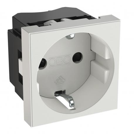 0° socket, protective contact, single 1 | pojedyncze 0° | czysta biel; RAL 9010