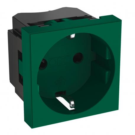 0° socket, protective contact, single 1 | pojedyncze 0° | zielony; RAL 6029