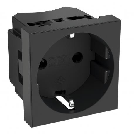 0° socket, protective contact, single 1 | pojedyncze 0° | grafitowy; RAL 7021