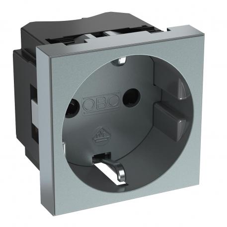 0° socket, protective contact, single 1 | pojedyncze 0° | aluminium lakierowane