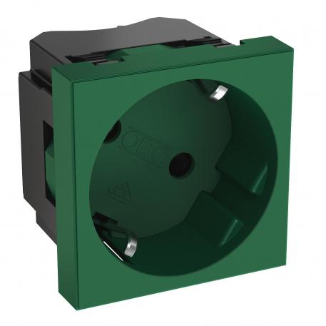 33° socket, protective contact, single 1 | pojedyncze 33° | zielony; RAL 6029