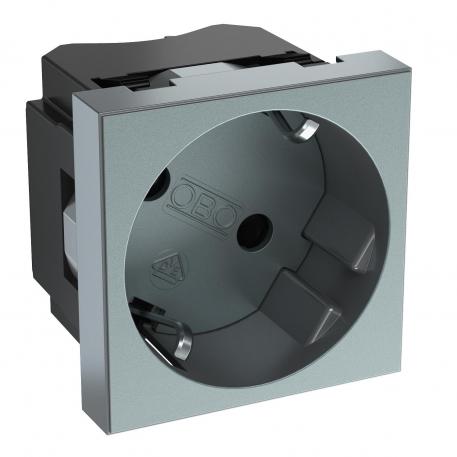 33° socket, protective contact, single 1 | pojedyncze 33° | aluminium lakierowane