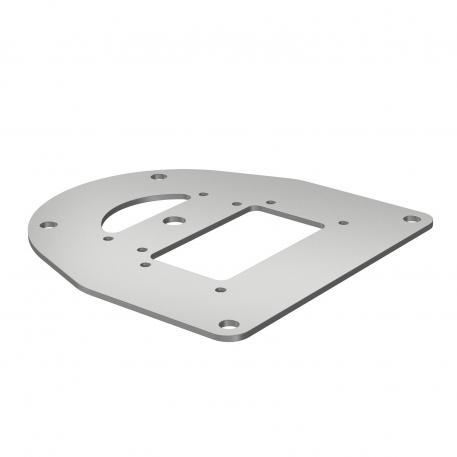 Floor plate for ISS110100R 170 | 160 | 3 | White aluminium; RAL 9006