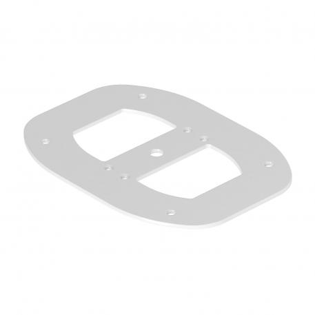 Floor plate for ISSDM45 185 | 135 | 3 | Pure white; RAL 9010