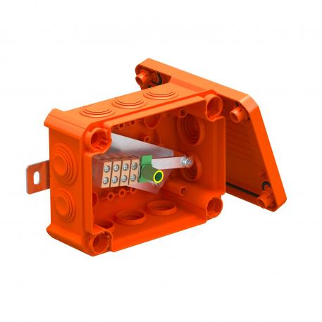 FireBox T100 z zewnętrznym mocowaniem, zaciski pojedyncze 136x102x57 | 10 | IP 66 | pomarańczowy; RAL 2003