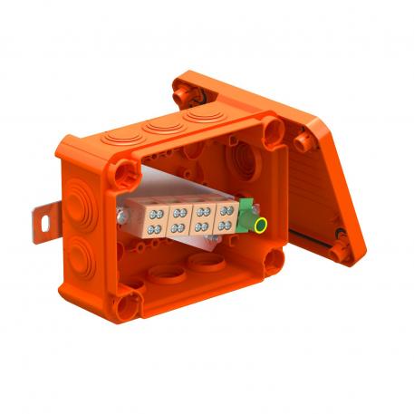 FireBox T100 z dławikami elastycznymi, podwójne zaciski 136x102x57 | 10 | IP 66 | pomarańczowy; RAL 2003