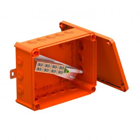 FireBox T250 z dławikami elastycznymi, podwójne zaciski 225x173x86 |  | IP 66 | pomarańczowy; RAL 2003