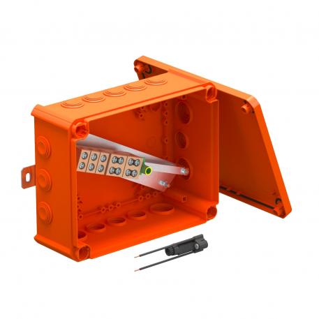FireBox T250 z dławikami elastycznymi, 1 uchwyt bezpiecznika 225x173x86 |  | IP 66 | pomarańczowy; RAL 2003