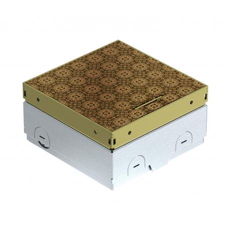 UDHOME-ONE floor socket, without floor covering recess, freely equippable, brass, decorative plate: marygold 