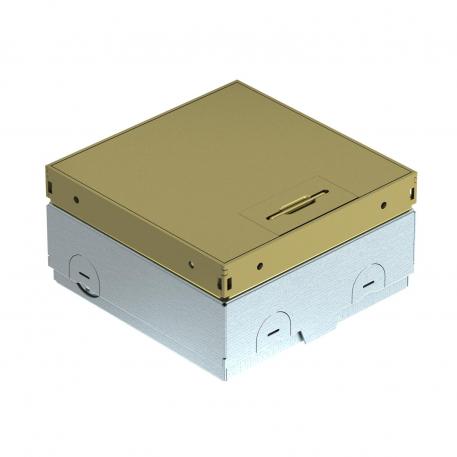 UDHOME-ONE floor socket, without floor covering recess, freely equippable, brass Płyta dekoracyjna