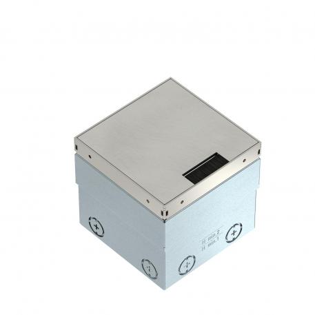UDHOME2 floor socket, with brush outlet, without floor covering recess, unequipped, stainless steel Płyta dekoracyjna