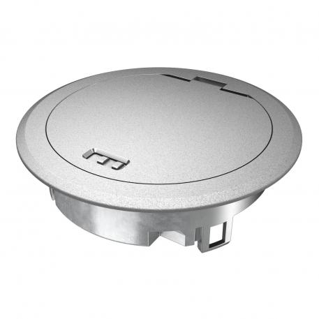 Service outlet with hinged cover and locking slider, GES R2, chrome wilgotny | Zamek blokujący | IP 66 | do 3000 N |  | Cynkowy odlew ciśnieniowy