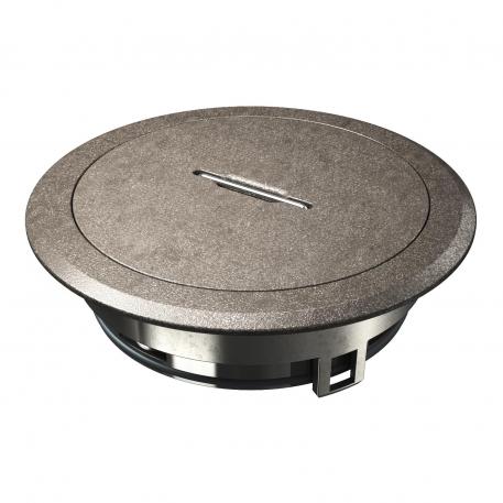 Service outlet with tube body and handle clamp, GES R2, nickel-oxidised Cynkowy odlew ciśnieniowy