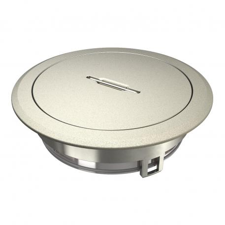 Service outlet with tube body and handle clamp, GES R2, nickel-oxidised