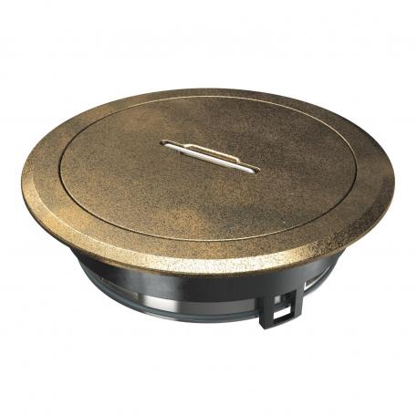 Service outlet with tube body with handle clamp, GES R2, old brass Cynkowy odlew ciśnieniowy