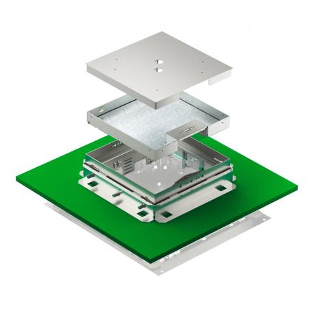 Regulowana kaseta z wyjściem przewodu, RKSNUZD3, stal nierdzewna 136 |  | 25 | 81 | Obrotowe wyjście przewodów | 9